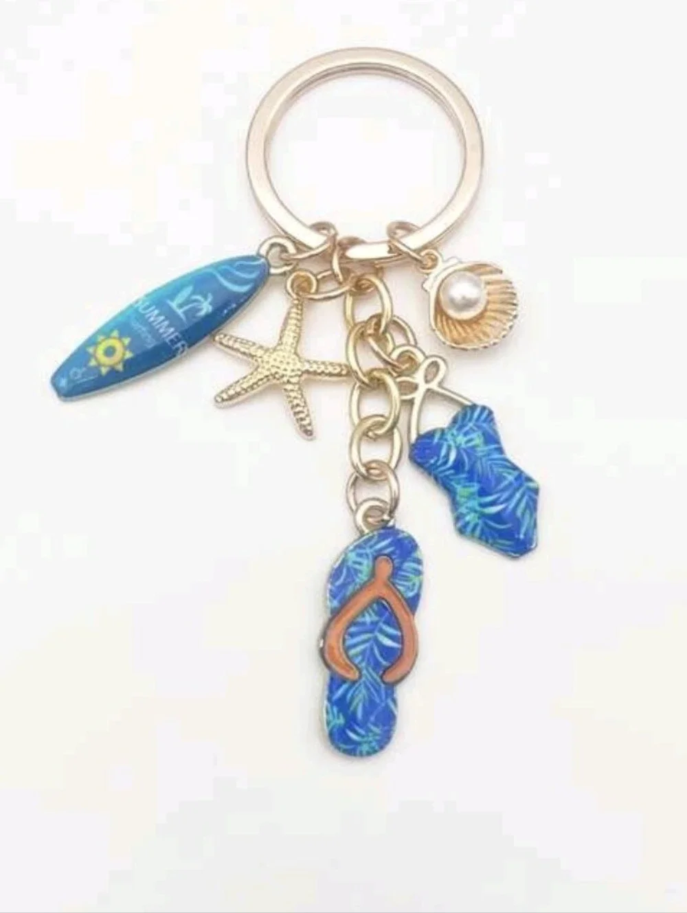 Beach Theme Bag Charm/ Keychain NEW